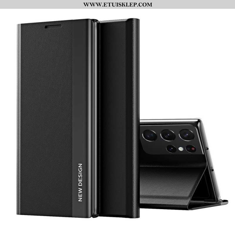 Etui Na Telefon do Samsung Galaxy S21 Ultra 5G Nowy Projekt Ze Sztucznej Skóry